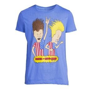 169A.  Unisex Beavis and Butthead Men's and Big Men's Graphic Tee Size M